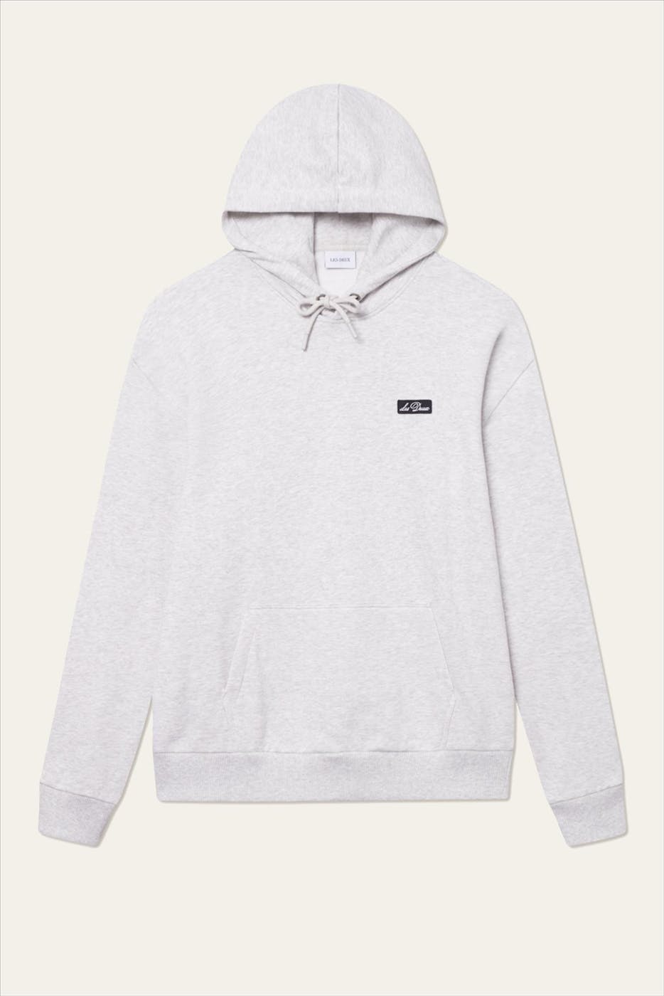 LES DEUX - Lichtgrijze Patch hoodie
