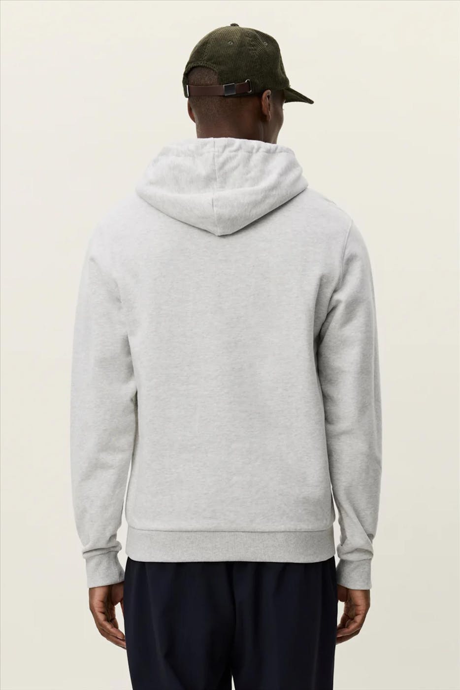 LES DEUX - Lichtgrijze Patch hoodie