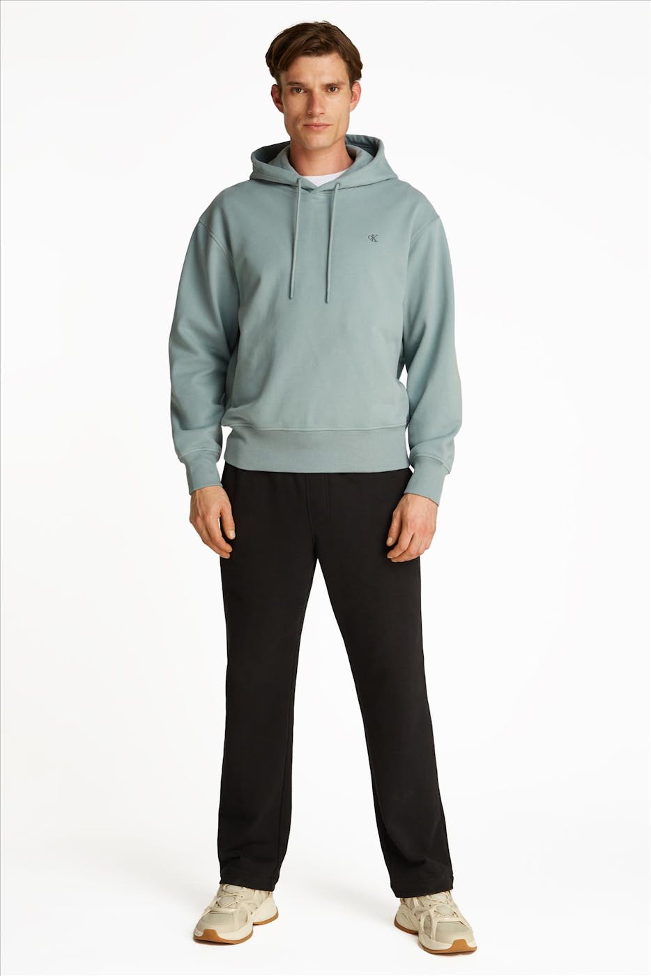 Calvin Klein Jeans - Lichtblauwe Logo hoodie