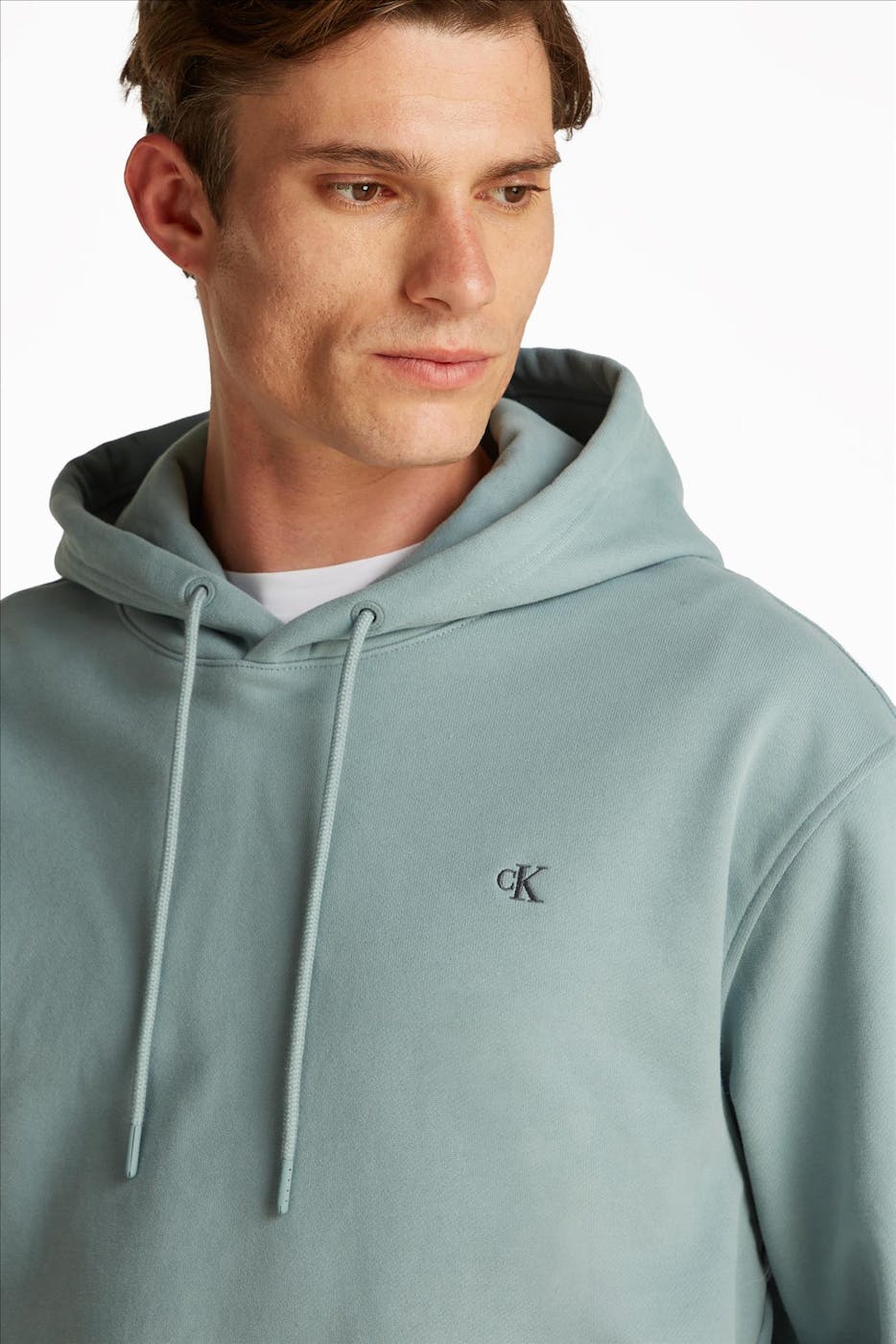 Calvin Klein Jeans - Lichtblauwe Logo hoodie
