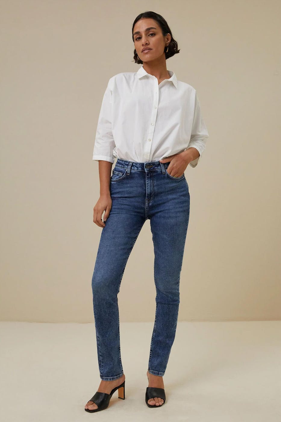 BY BAR - Witte Norel Poplin blouse