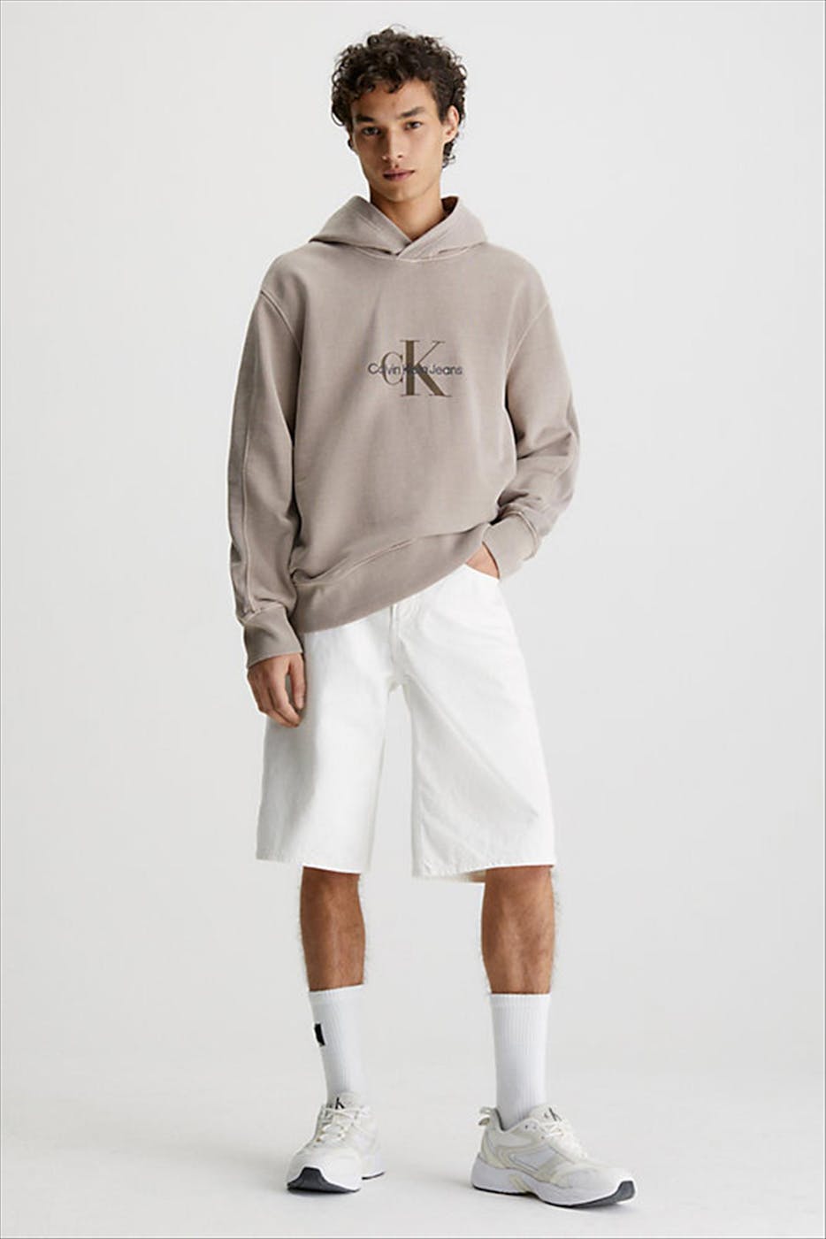 Calvin Klein Jeans - Beige Shitake hoodie