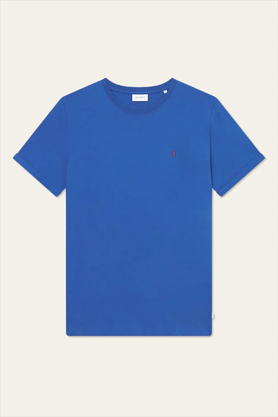 LES DEUX - Blauwe Norregaard Contrast T-shirt