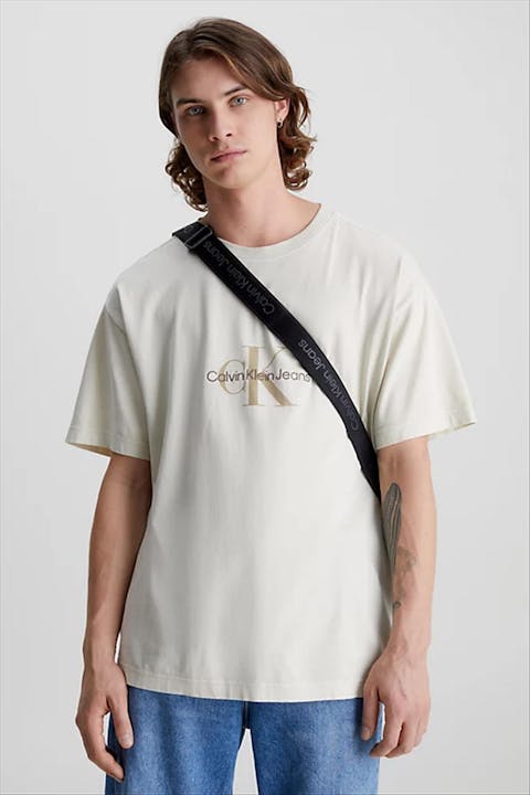 Calvin Klein Jeans - Ecru Monogram Logo t-shirt