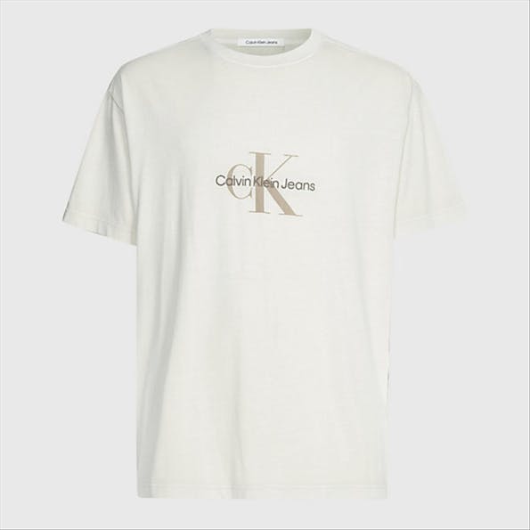 Calvin Klein Jeans - Ecru Monogram Logo t-shirt