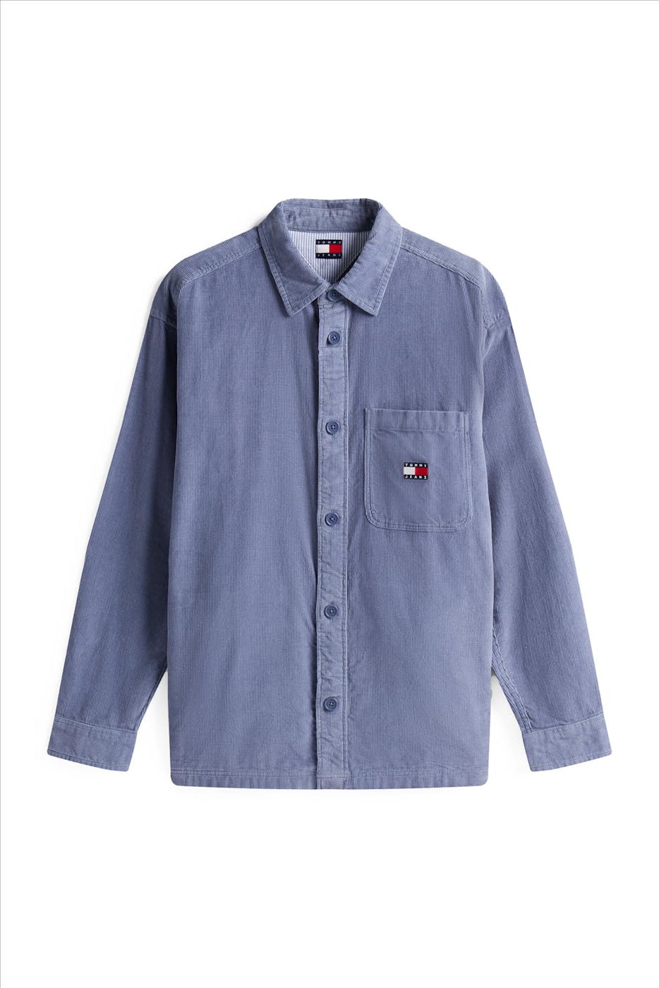 Tommy Jeans - Blauw Tim Brick Cord overhemd