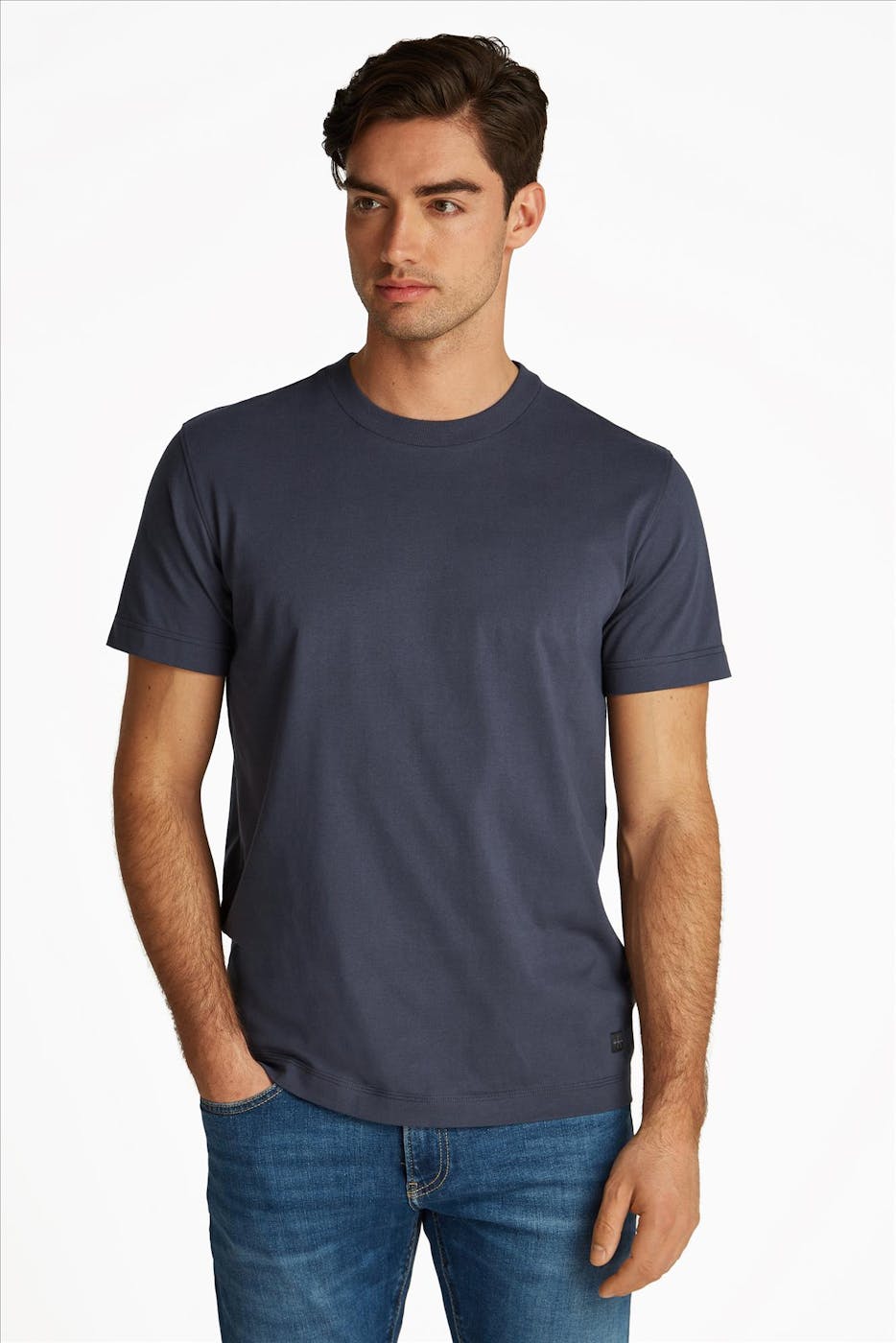 Calvin Klein Jeans - Donkergrijze Logo Patch T-shirt