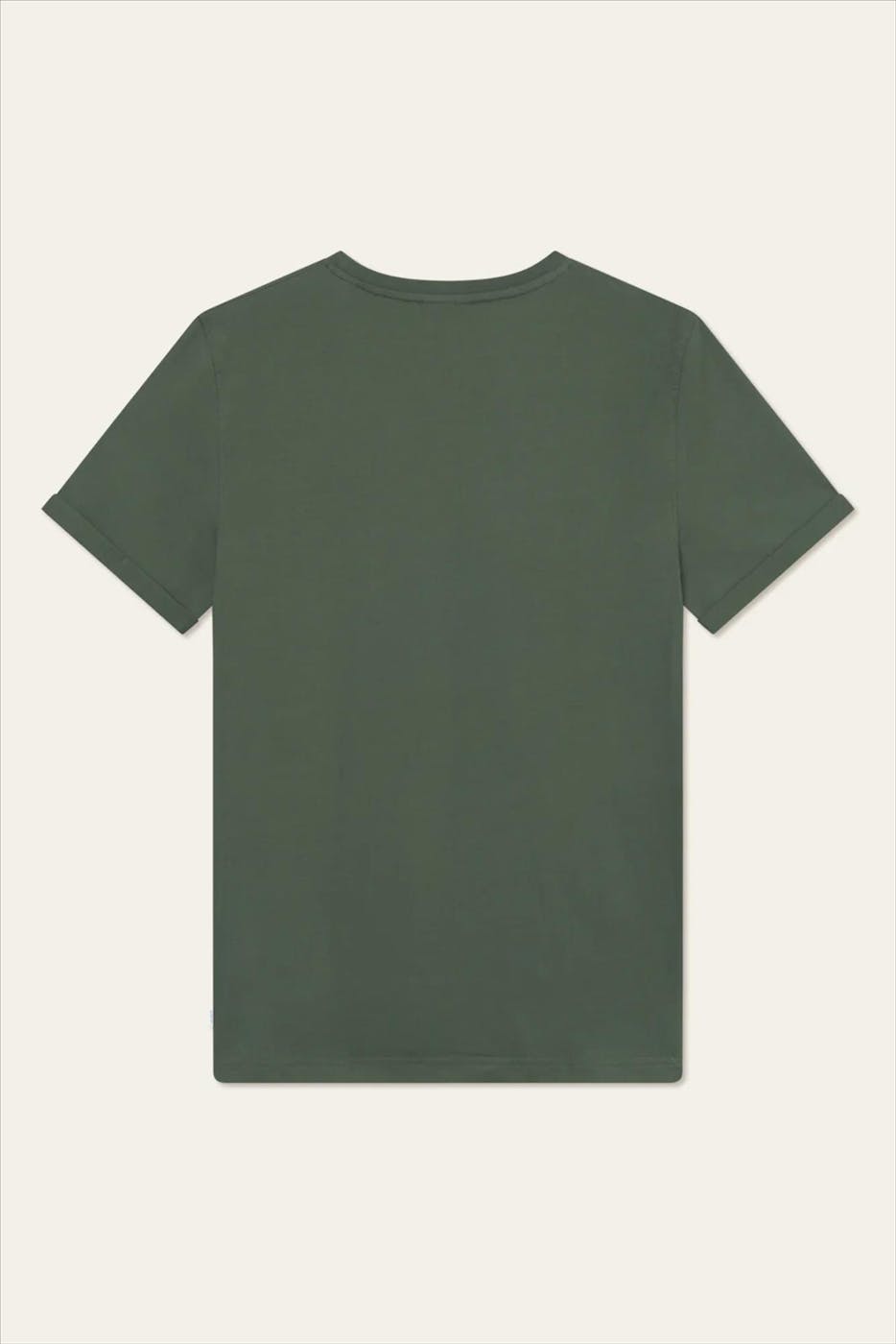 LES DEUX - Donkergroene Norregaard Contrast T-shirt