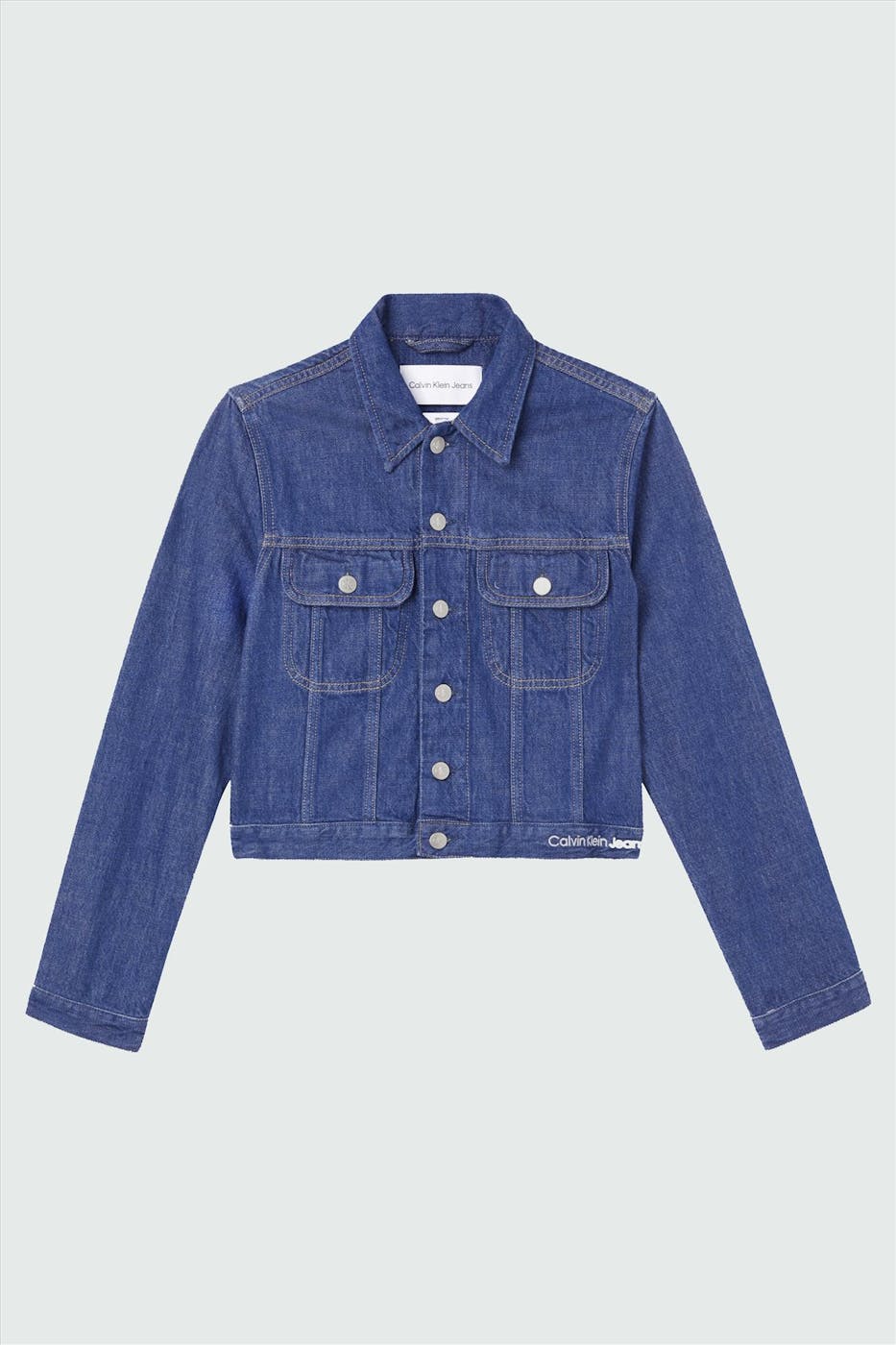 Calvin Klein Jeans - Donkerblauwe Cropped jeansjas