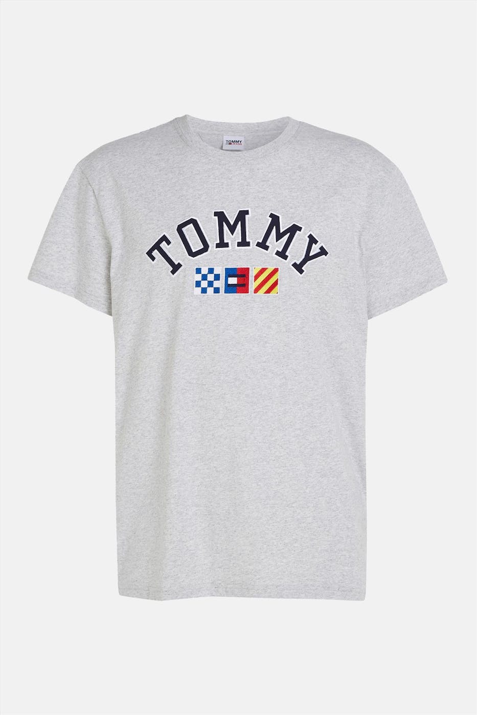 Tommy Jeans - Lichtgrijze Archive Sailing T-shirt