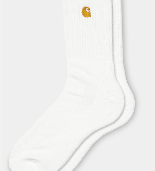 Carhartt WIP - Witte Chase sportsokken, maat: 39-46
