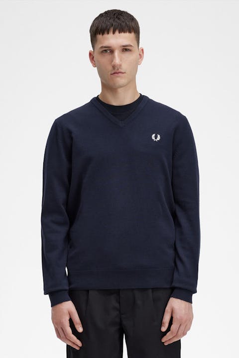 Fred Perry - Donkerblauwe Classic V Neck trui