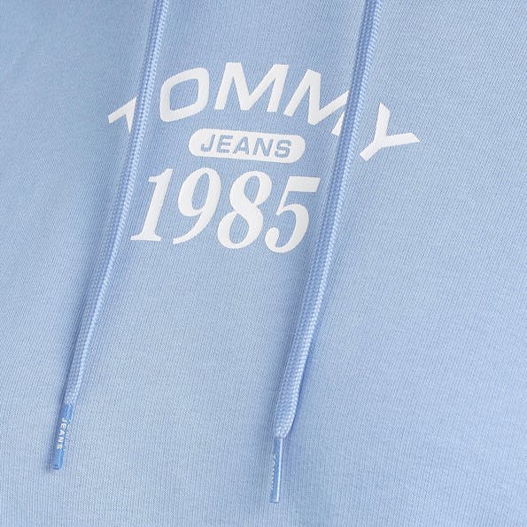 Tommy Jeans - Lichtblauwe Essential Logo 1985 hoodie
