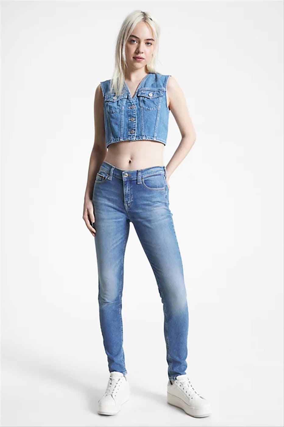 Tommy Jeans - Blauwe Nora Skinny jeans