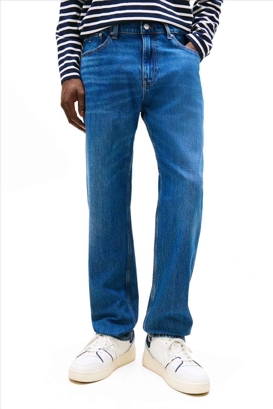 Tommy Jeans - Middenblauwe Ryan slim straight jeans