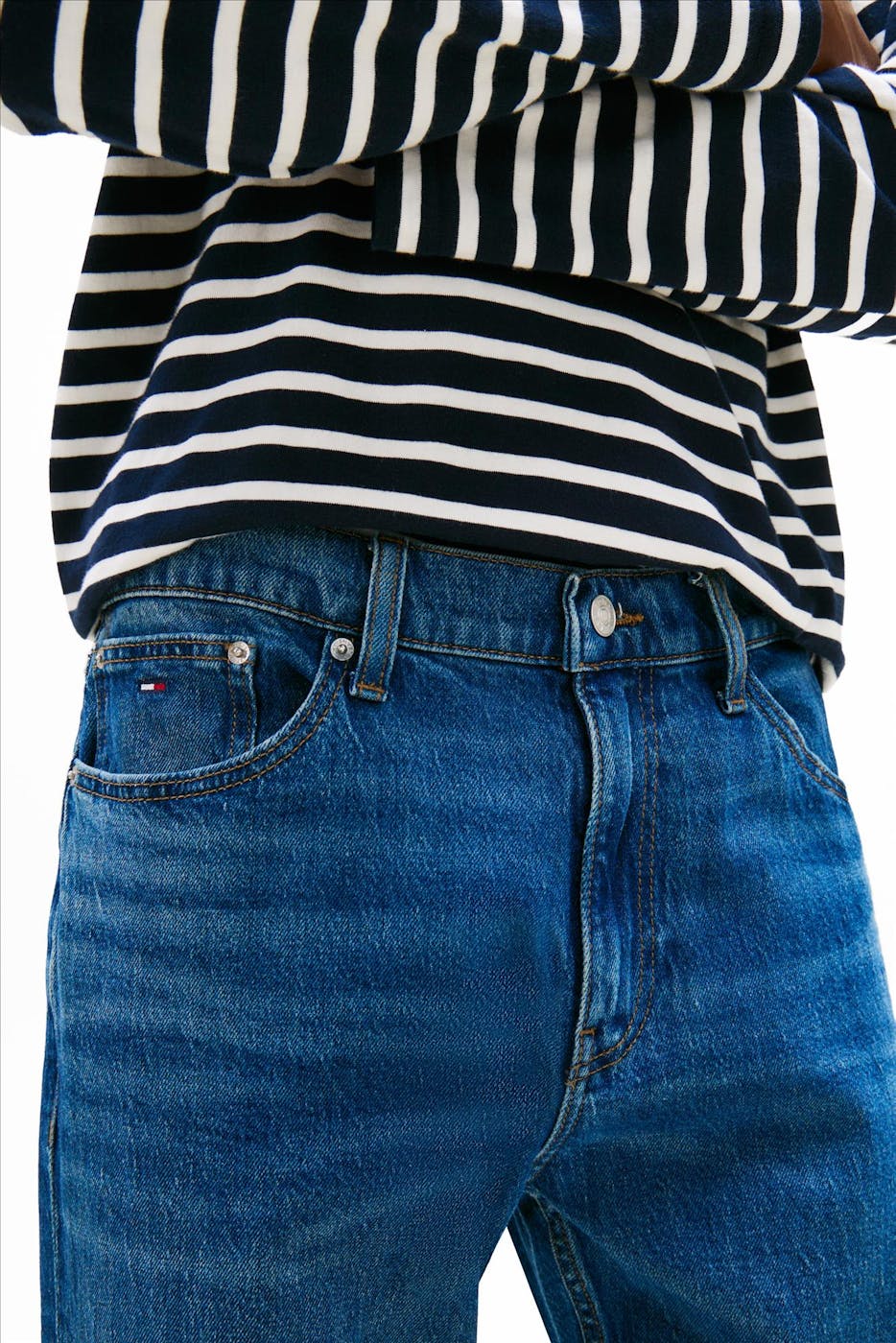 Tommy Jeans - Middenblauwe Ryan slim straight jeans