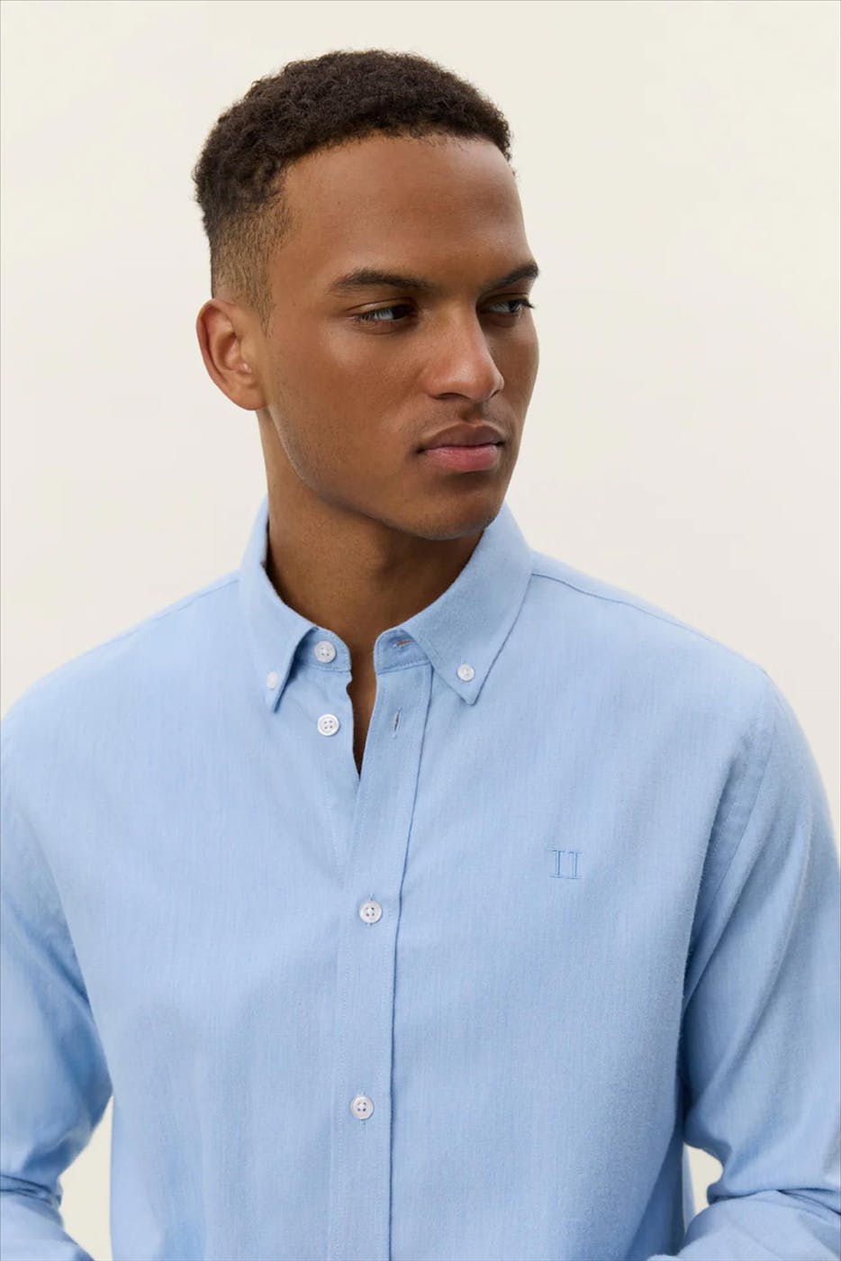 LES DEUX  - Lichtblauw Desert Regular hemd