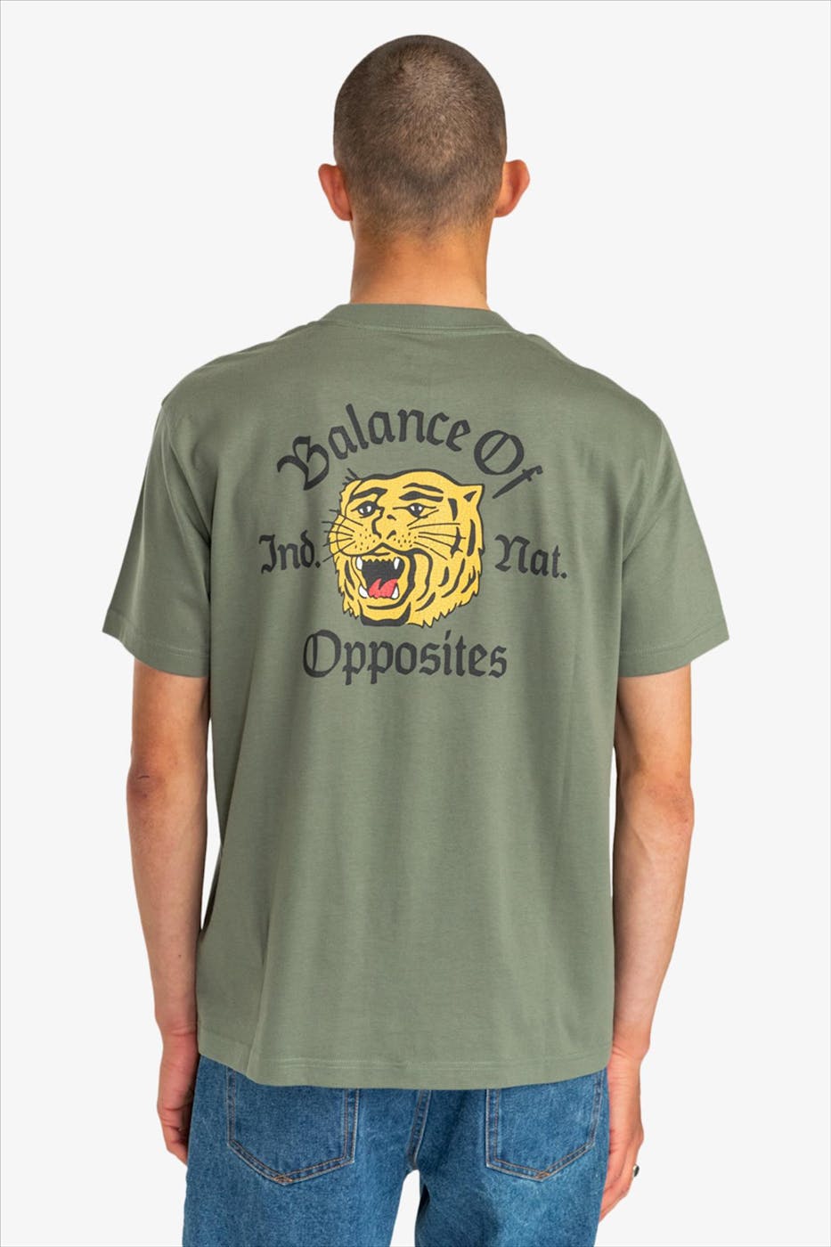 RVCA - Groene Wild Cat T-shirt