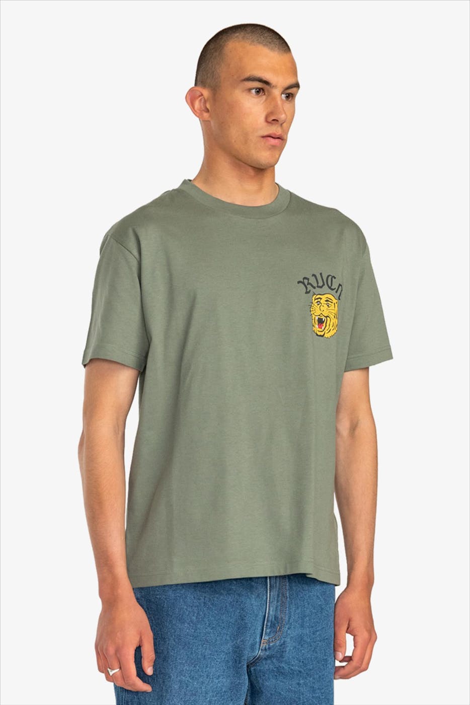 RVCA - Groene Wild Cat T-shirt