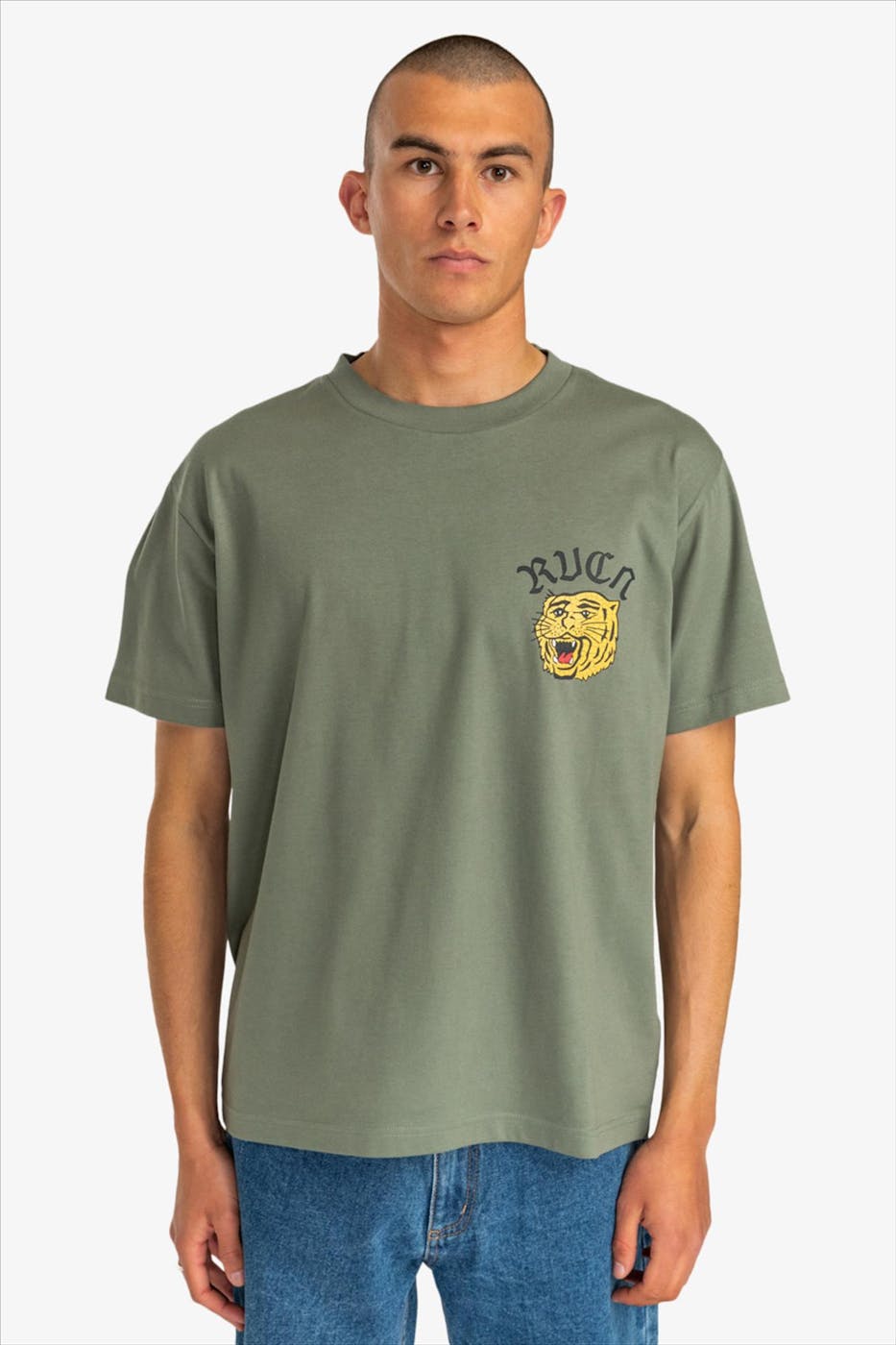 RVCA - Groene Wild Cat T-shirt