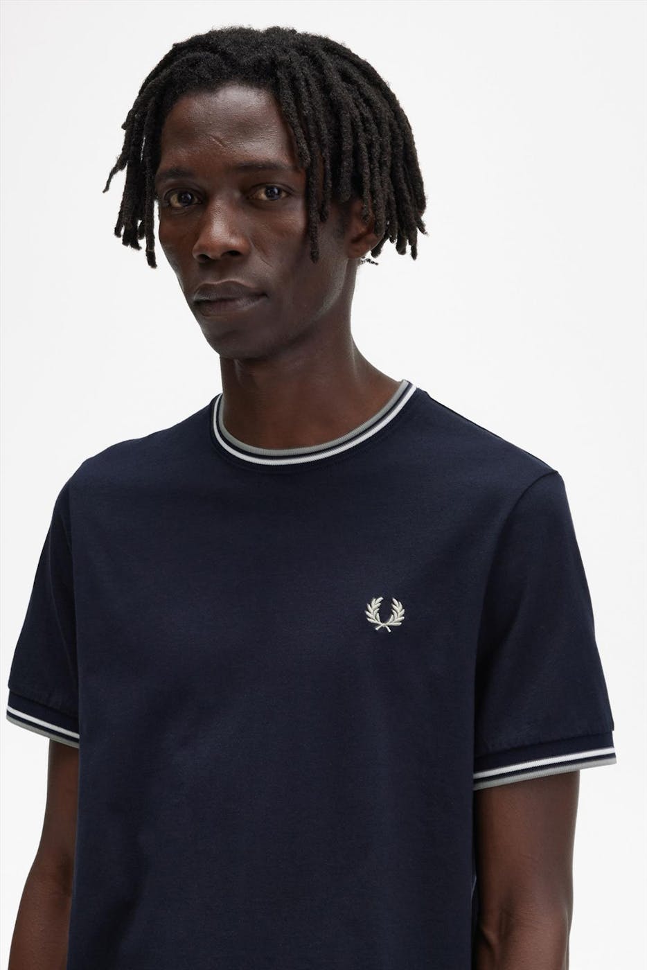 Fred Perry - Donkerblauwe Twin Tipped T-shirt
