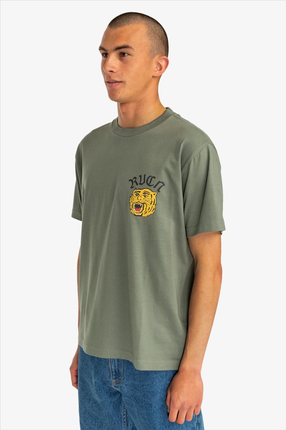 RVCA - Groene Wild Cat T-shirt