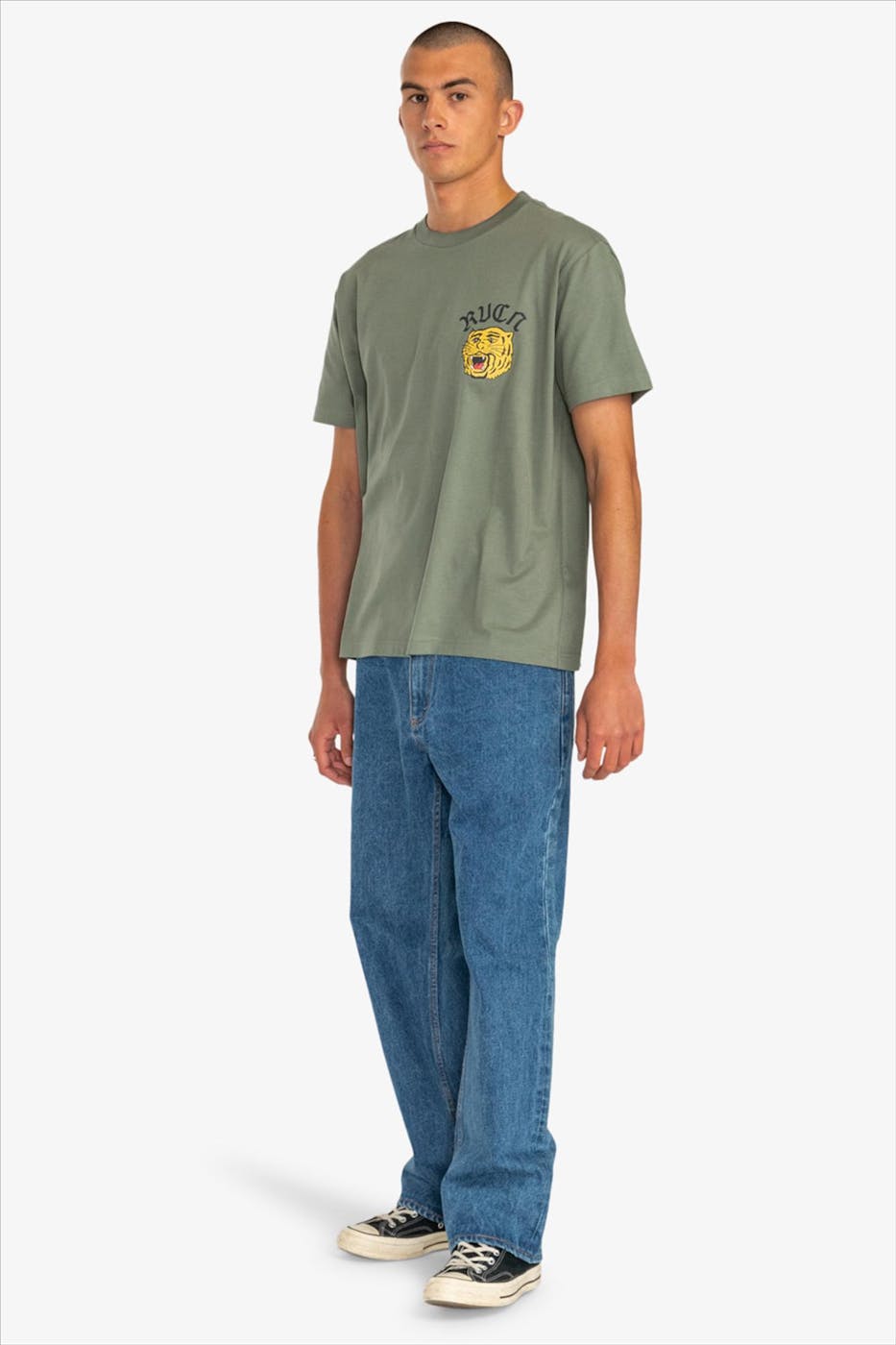 RVCA - Groene Wild Cat T-shirt