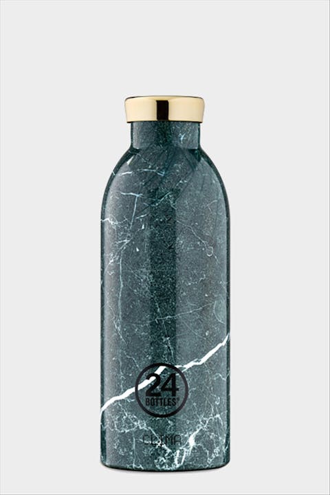 24 bottles - Groene gemarmerde Clima Bottle Thermo drinkfles - 500ml