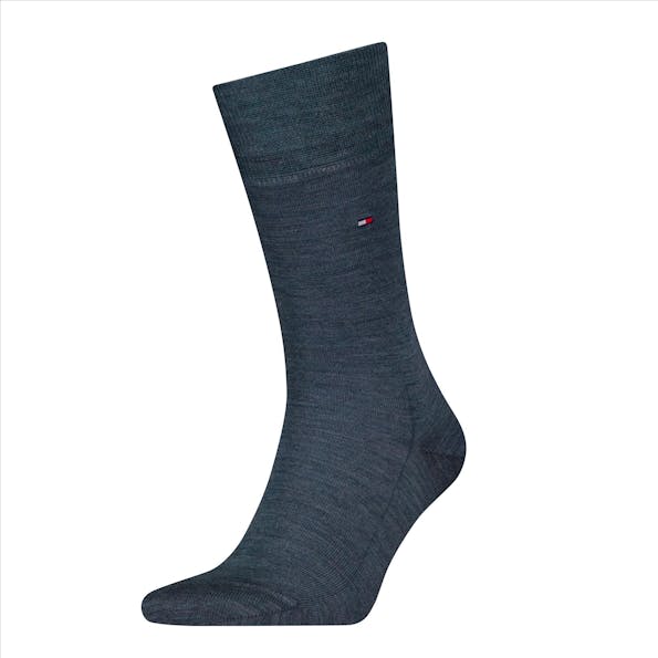 Hilfiger socks - Grijsblauwe Merino sokken, maat: 43-44