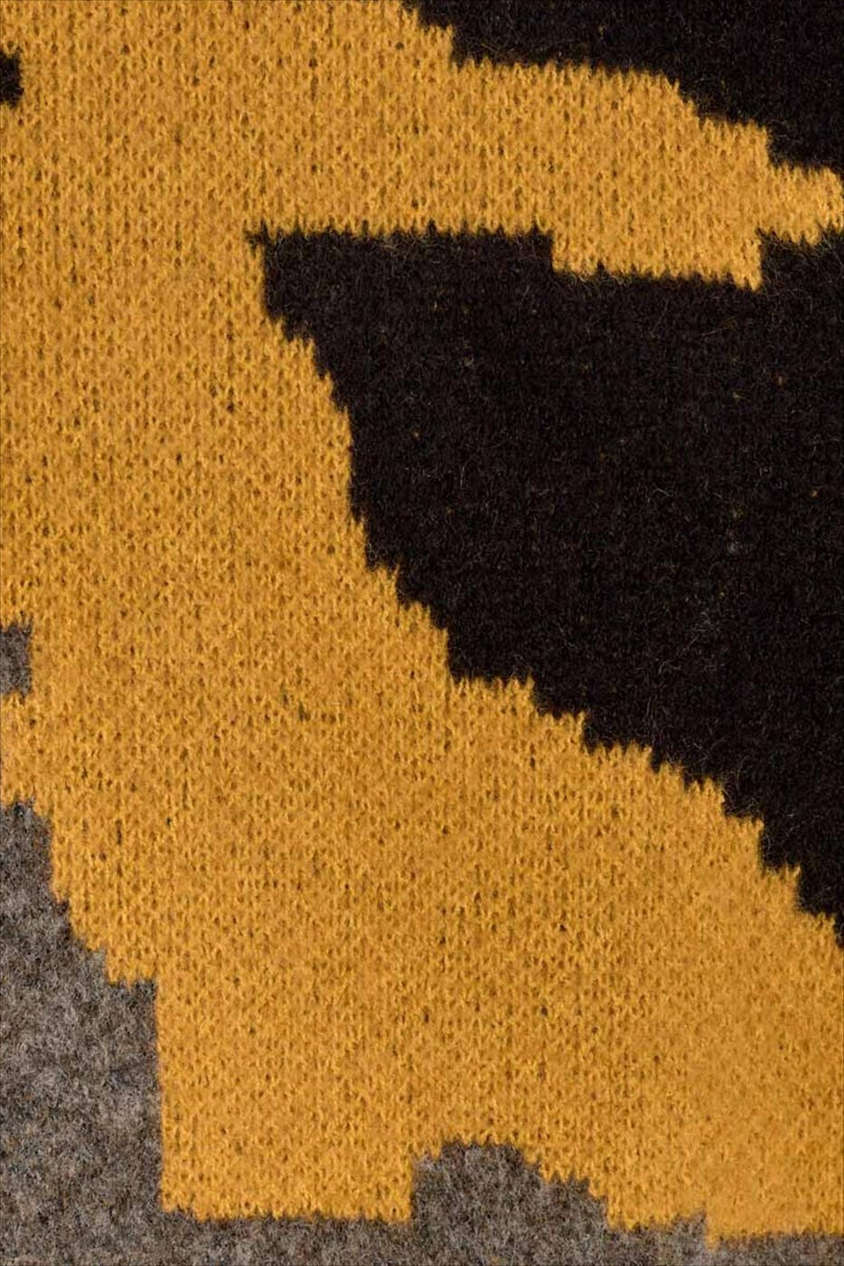 Minimum - Zwart-grijs-gele Besso trui
