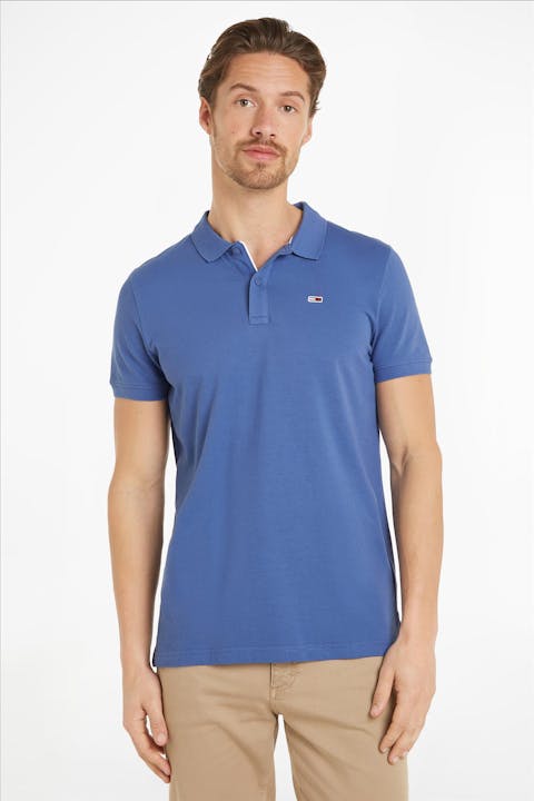 Tommy Jeans - Blauwe Slim Placket polo