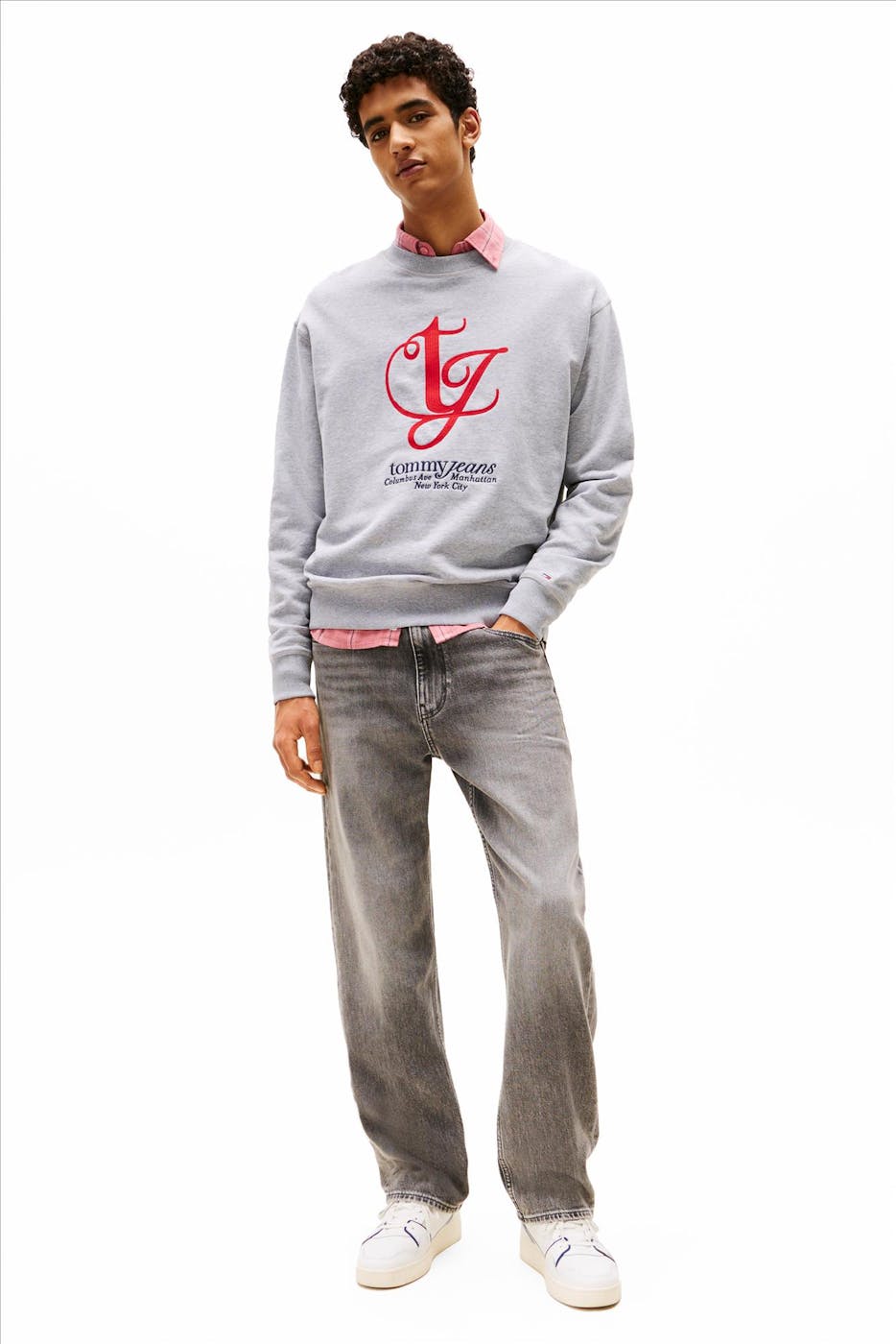 Tommy Jeans - Grijze Otis regular straight jeans