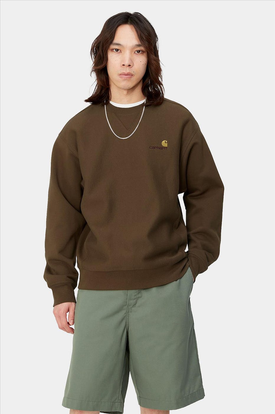 Carhartt WIP - Bruine American Script sweater