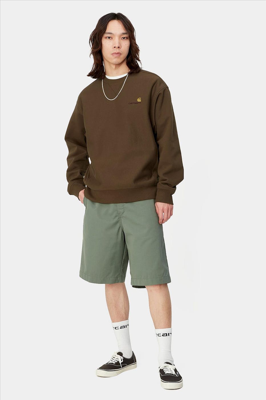 Carhartt WIP - Bruine American Script sweater