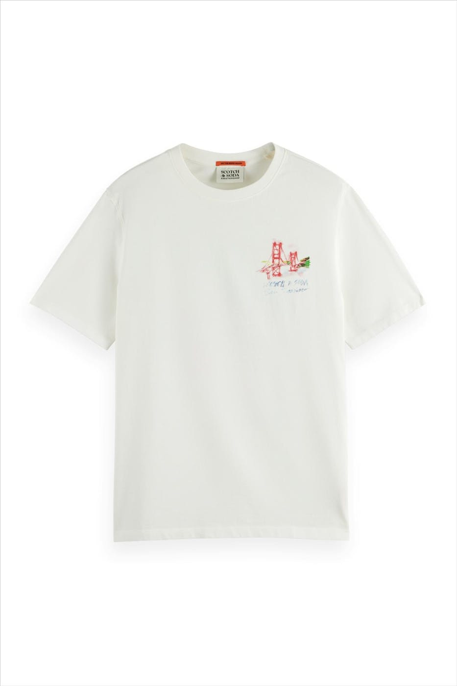 Scotch & Soda - Witte San Francisco Landscape T-shirt