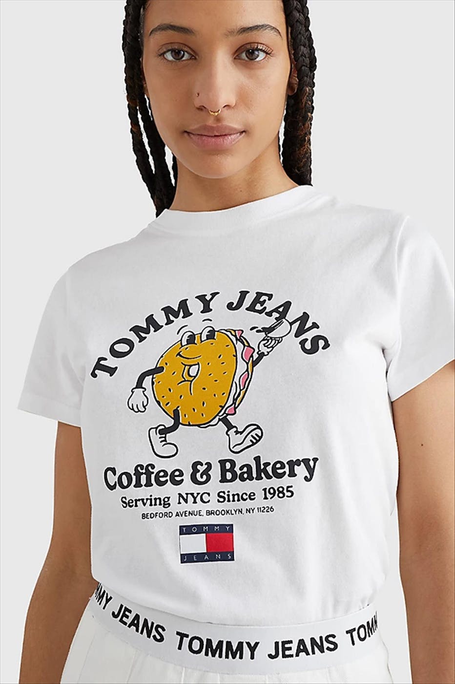 Tommy Jeans - Witte Bagels T-shirt
