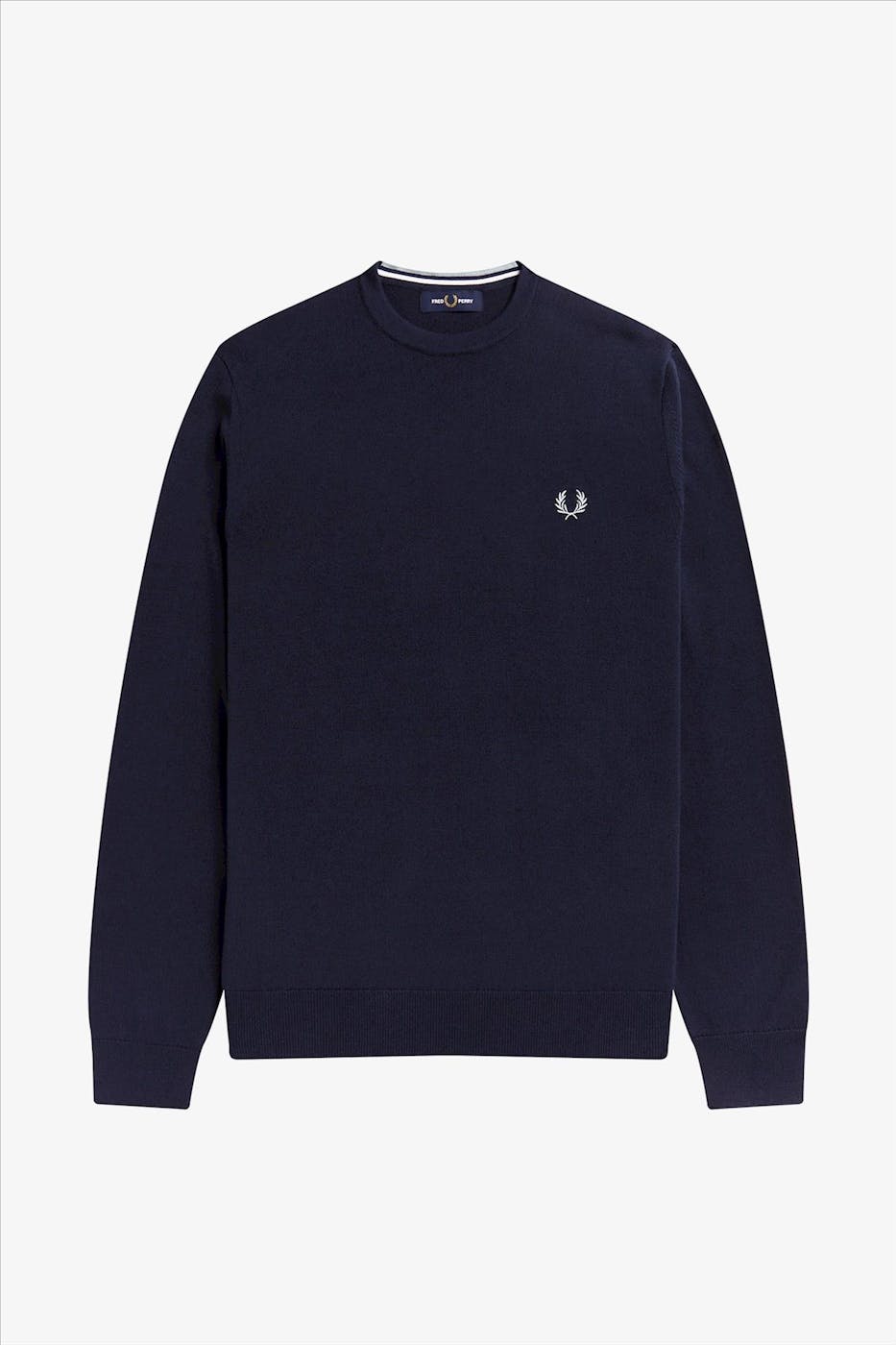 Fred Perry - Donkerblauwe Classic Crew Neck trui