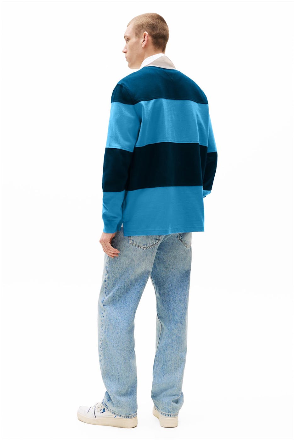Tommy Jeans - Donkerblauwe Colourblock Ruby polo