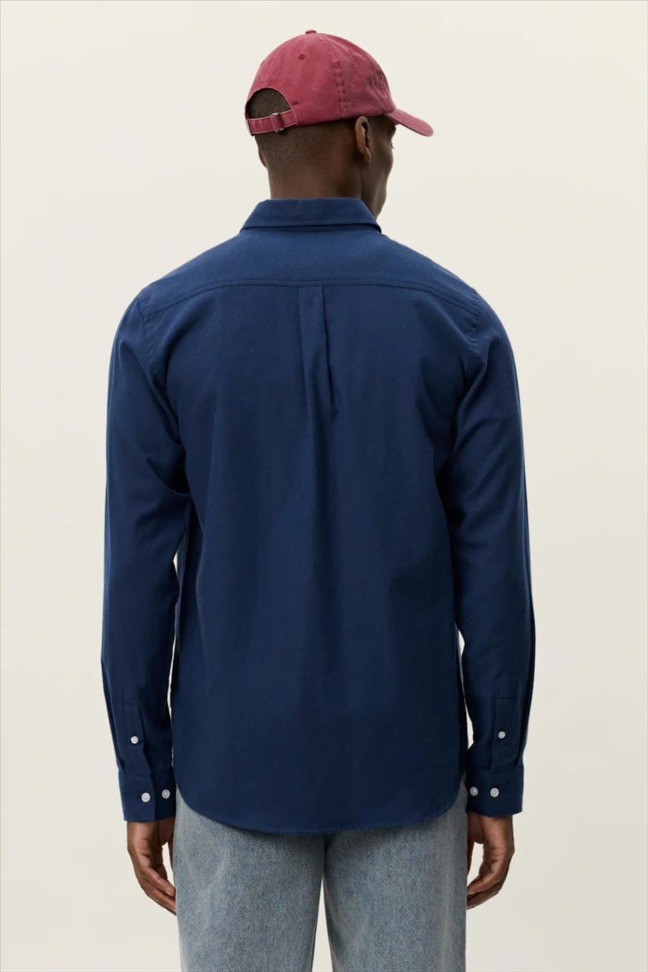 LES DEUX - Donkerblauw Desert Regular hemd
