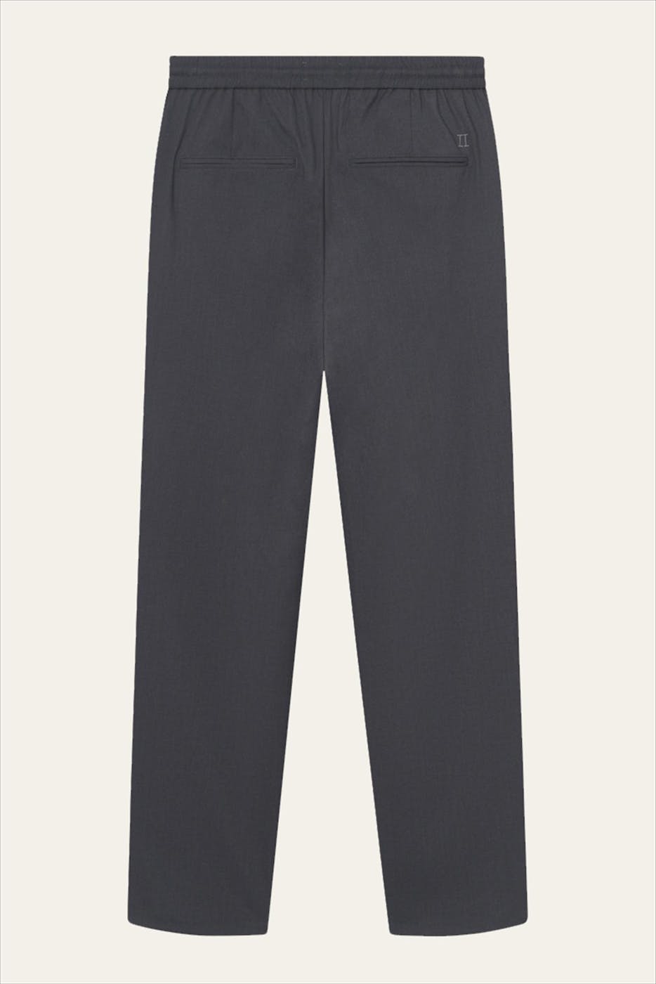 LES DEUX - Donkergrijze Como tapered Drawstring broek