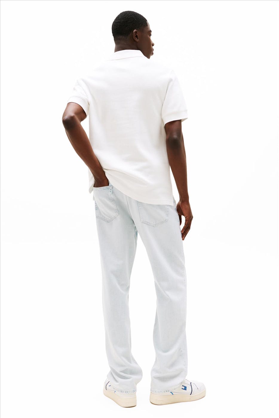 Tommy Jeans - Ecru Regular Waffle polo
