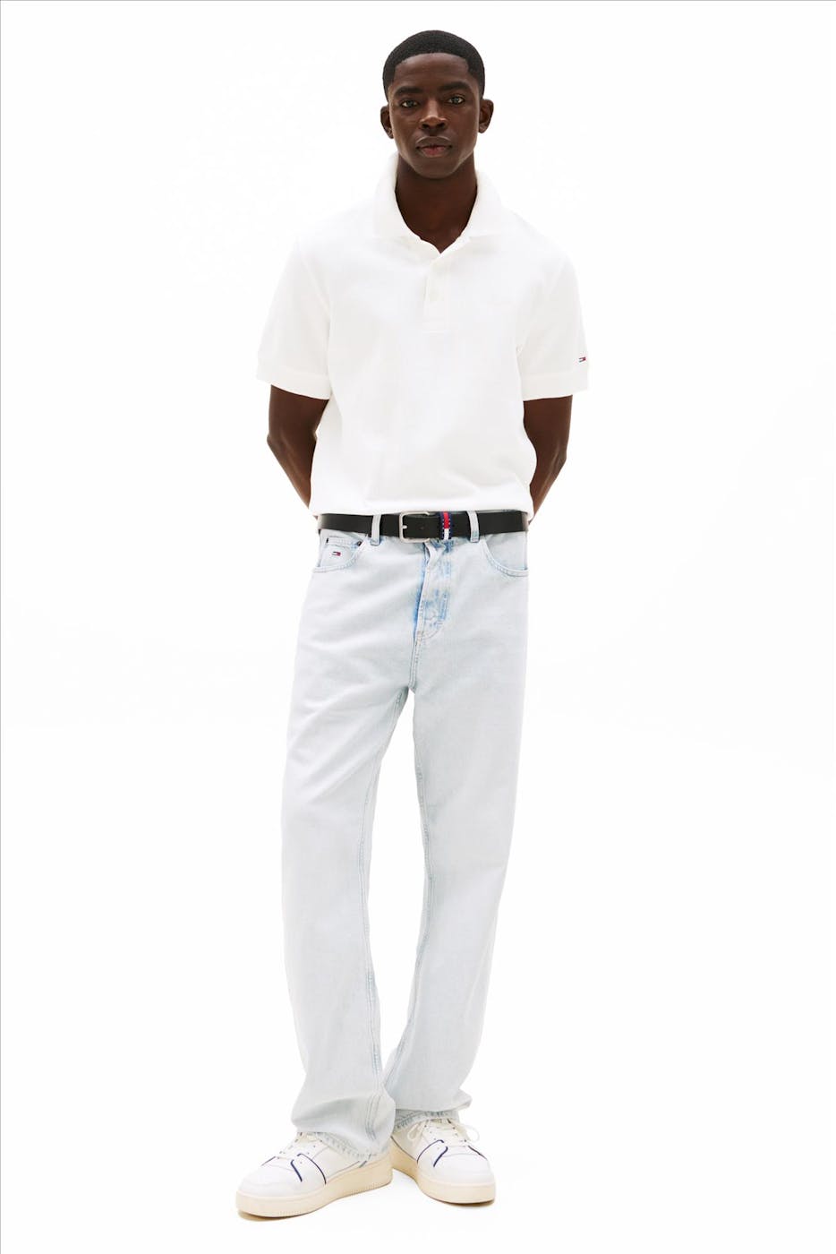 Tommy Jeans - Ecru Regular Waffle polo