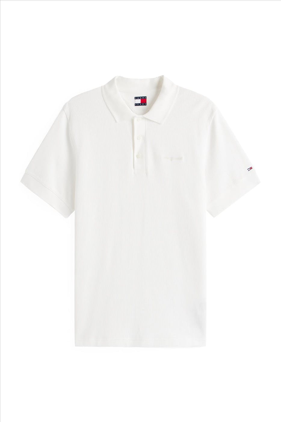 Tommy Jeans - Ecru Regular Waffle polo