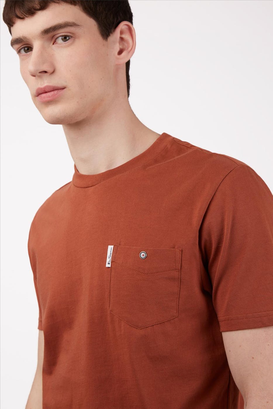 Ben Sherman - Roodbruine Pocket T-shirt