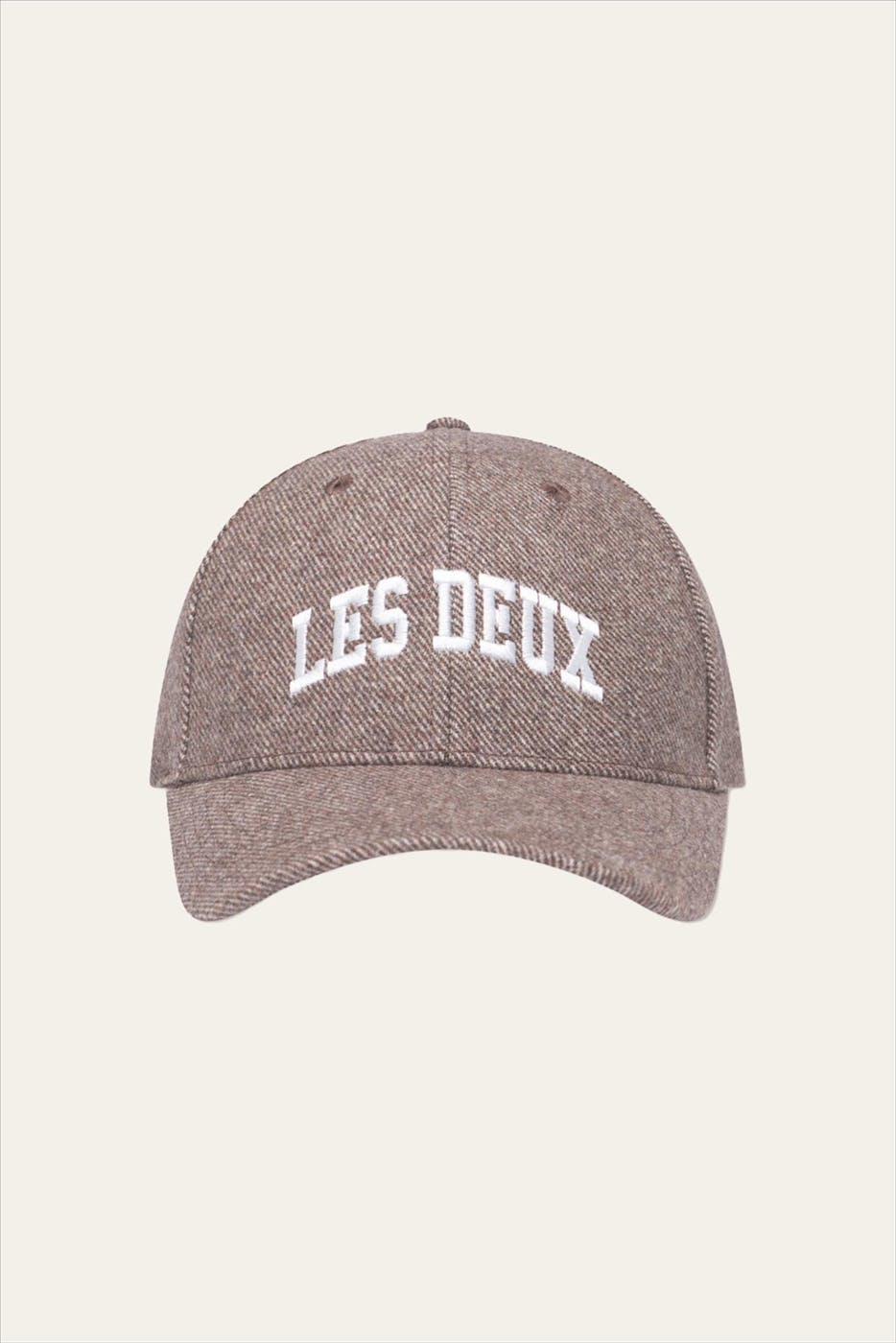 LES DEUX - Grijsbeige Wool Baseball pet