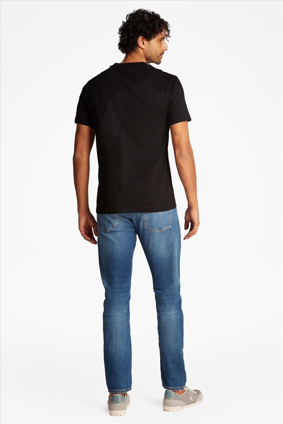 Calvin Klein Jeans - Zwarte Logo Label T-shirt