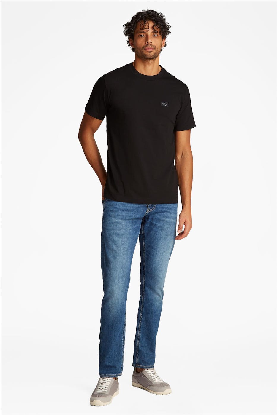 Calvin Klein Jeans - Zwarte Logo Label T-shirt