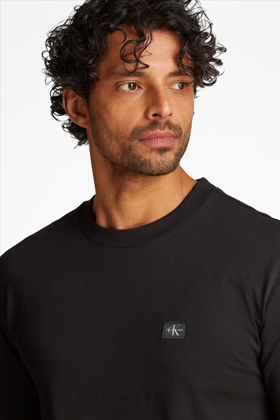 Calvin Klein Jeans - Zwarte Logo Label T-shirt