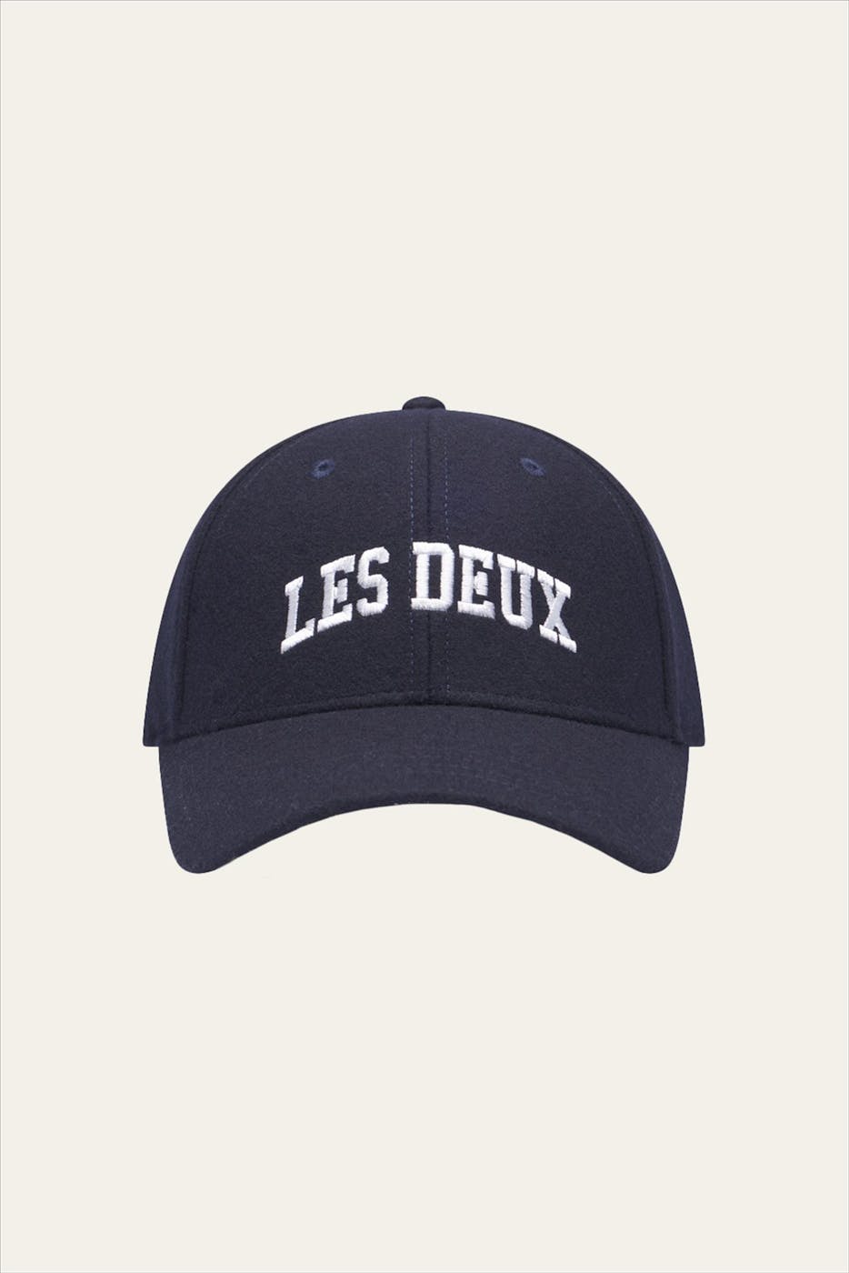 LES DEUX - Donkerblauwe Wool Baseball pet