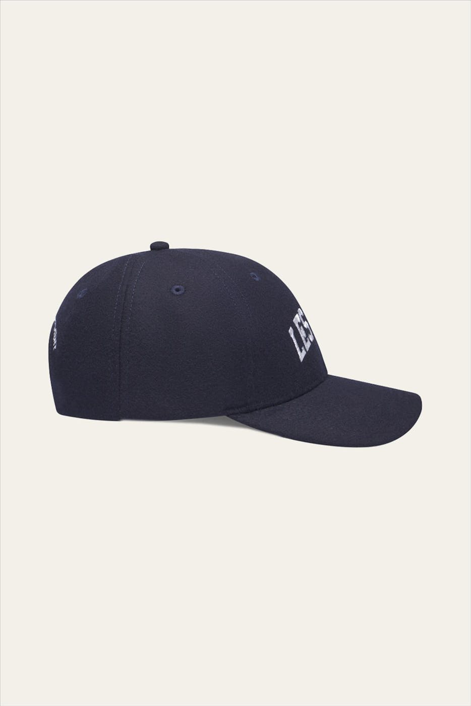 LES DEUX - Donkerblauwe Wool Baseball pet